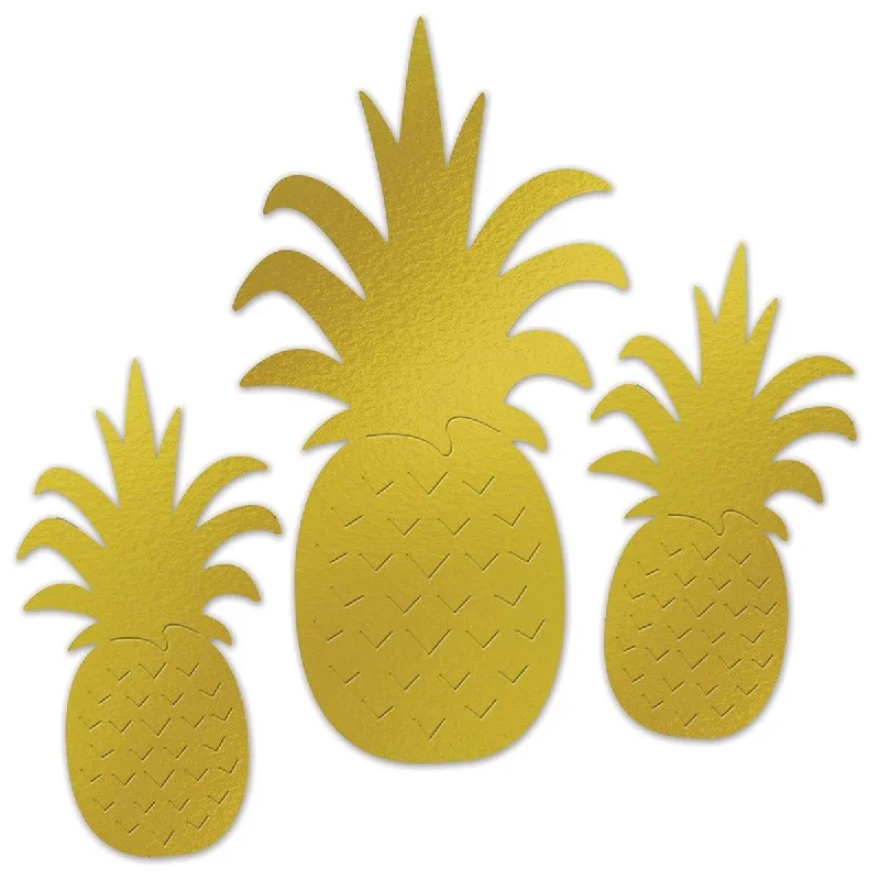  -Explosion-proof leash FOR LARGE dogs Gold Foil Pineapple Cutouts, 3 per Package