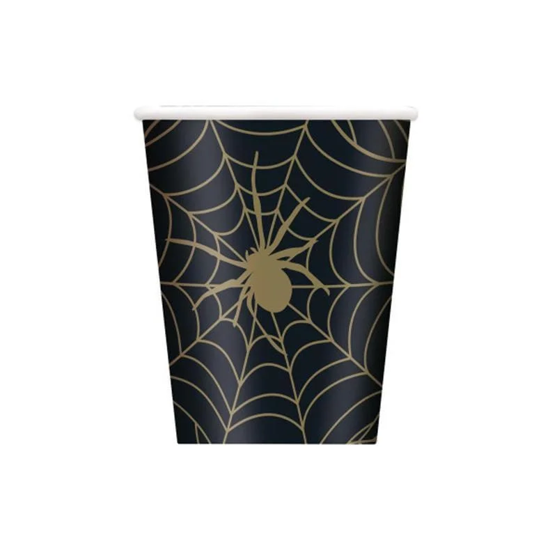 - Pet monitor with camera Black & Gold Spider Web paper cups 9 ounces, 8 per package - Pet monitor with camera Black & Gold Spider Web paper cups 9 ounces, 8 per package