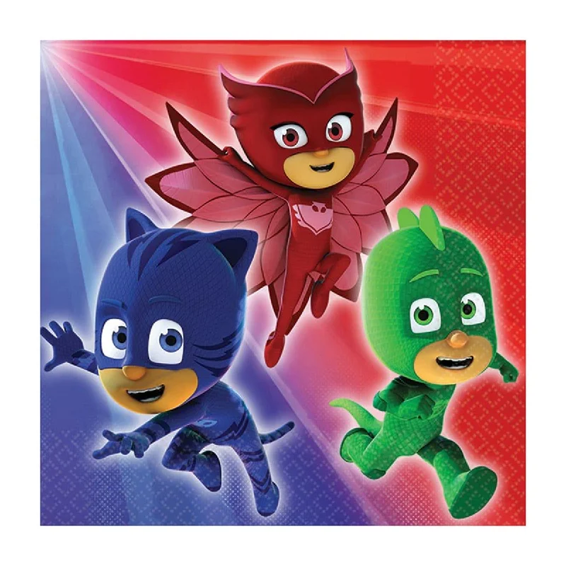 - Deodorizing cat litter tofu litter PJ Masks beverage napkins, 16 per package