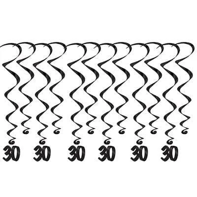 - Pet monitor with camera Hanging Swirl Decorations - 30th Birthday 6/pkg.