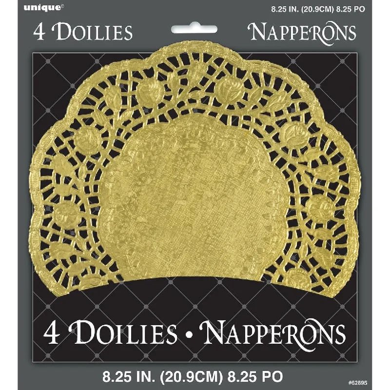  Doilies 8.25 In. 4/pkg - Gold