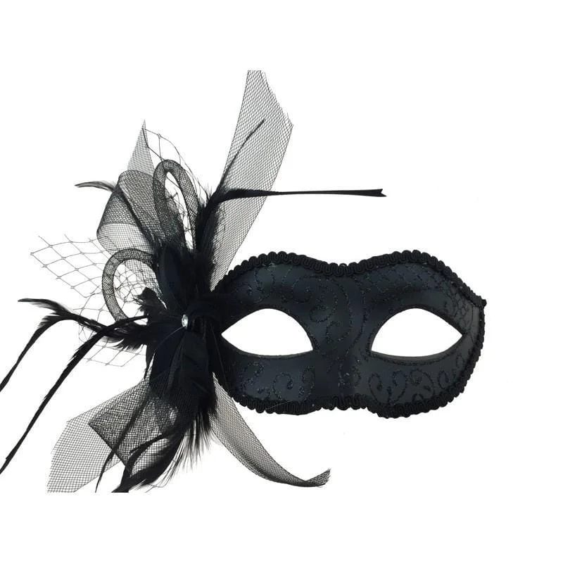 - Smart cat litter box with automatic cleaning Black venetian mask with feather