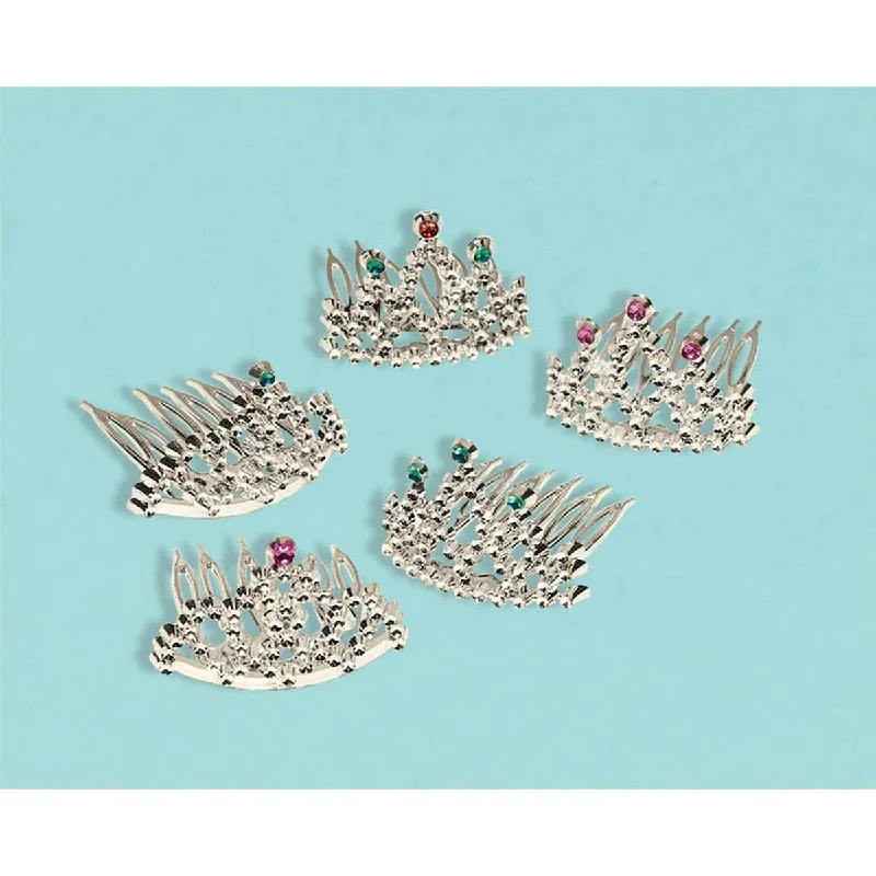 - Dog disposable foam shower gel Mini silver tiaras, 8 per package