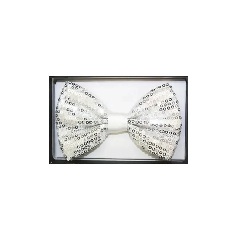 - Remote interactive pet feeder White sequin bow tie