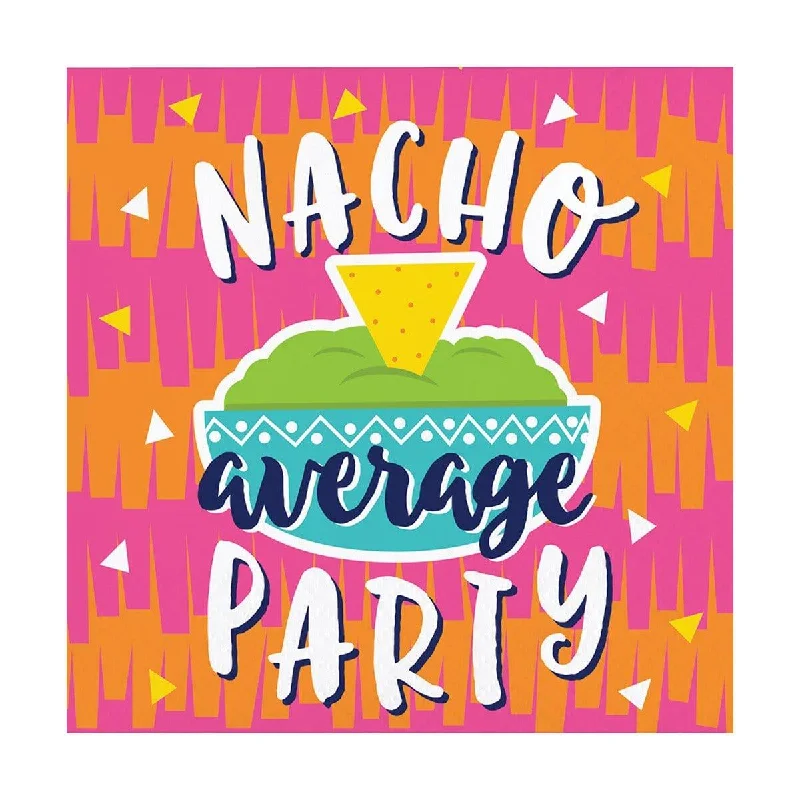  Mexican Fiesta Nacho Beverage Napkins, 16 per Package