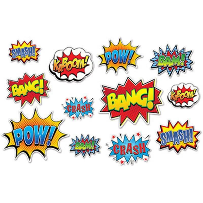 - Parrot climbing and standing wooden frame Superhero cutouts, 12 per package