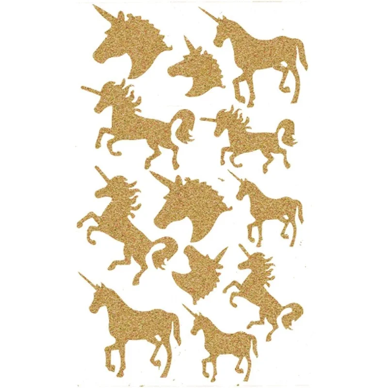 - Deodorizing cat litter tofu litter Gold unicorn stickers, 12 per package