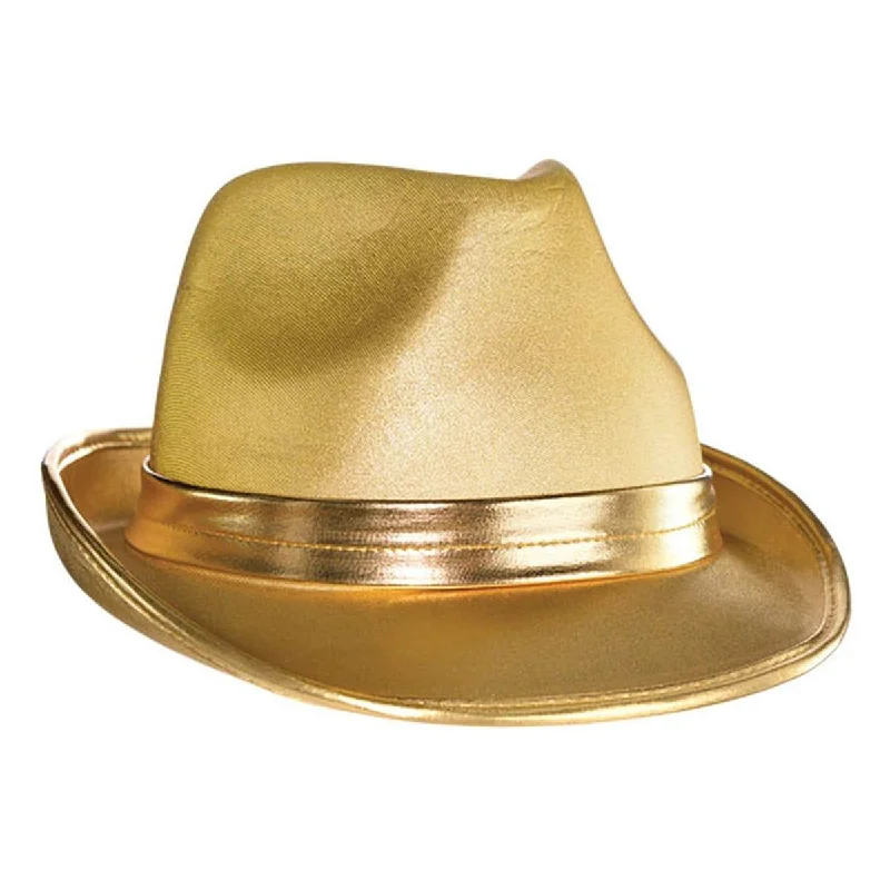 - Dog disposable foam shower gel Gold fedora hat for adults