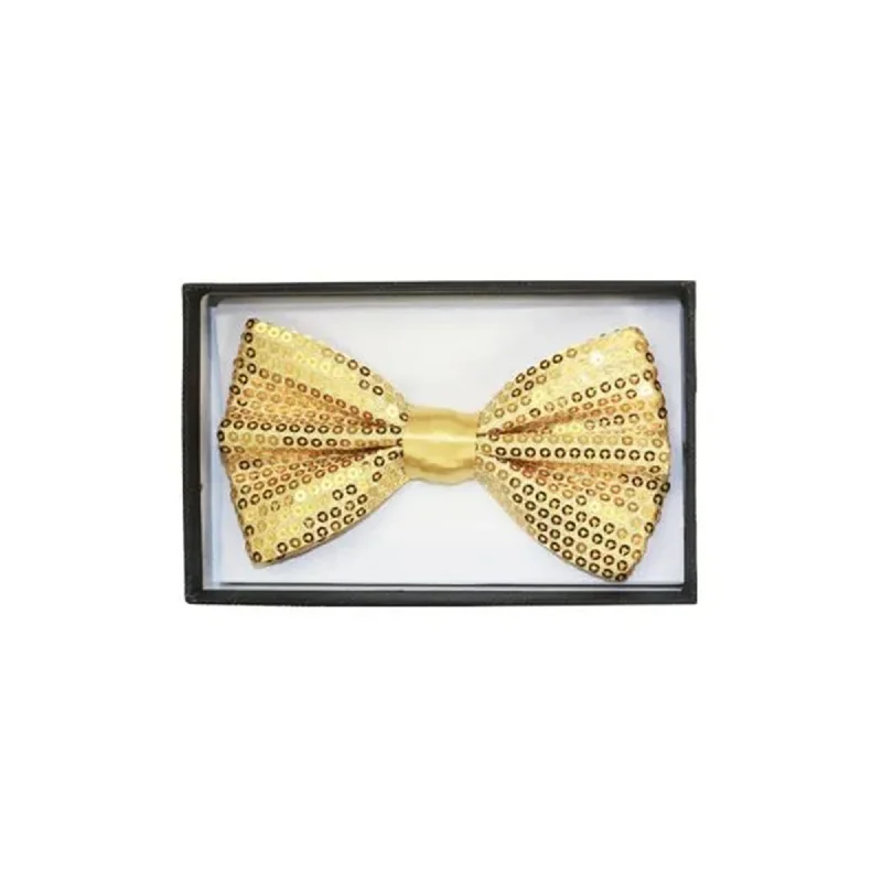 - Cat hair ball removal and hair removal cream Gold sequin bow tie