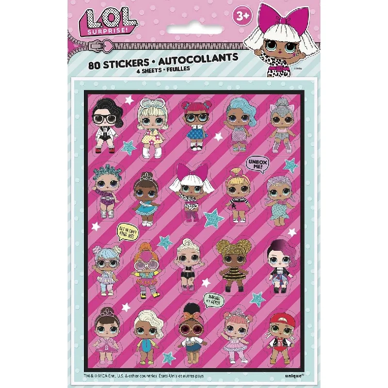 - Pet stroller can be taken on the plane LOL Surprise stickers, 80 per package