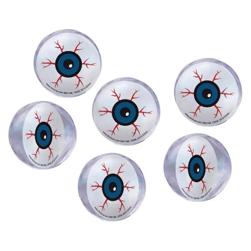 - Air box TSA certified check-in Eyeball bounce balls, 6 per package