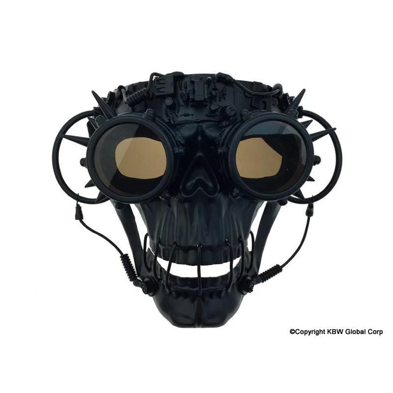 - Climbing pet constant temperature heating pad Black steampunk skull mask with goggles