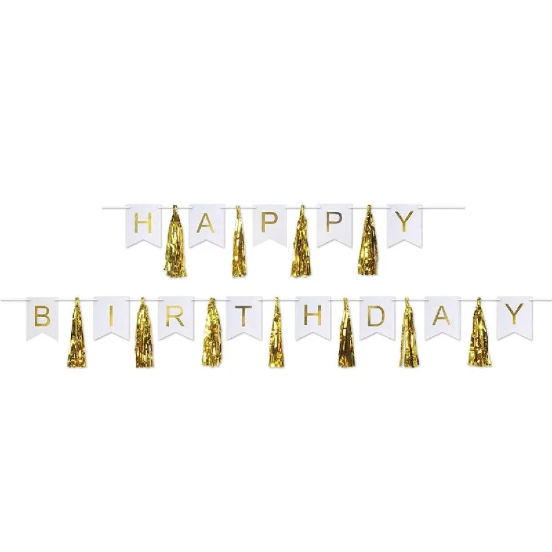  Happy Birthday Tassel Banner