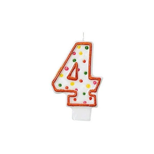 - Pregnant cat delivery room warming box Polka Dots Birthday Candle #4