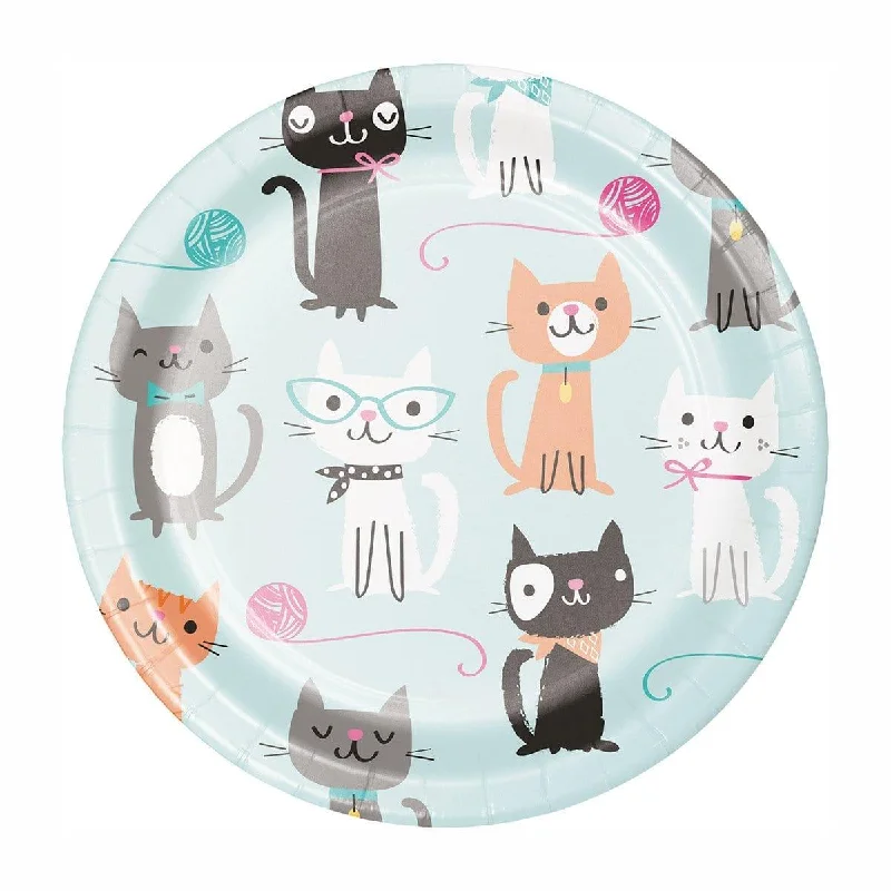 -Anti-scratch scratching board AND cat bed in one Purr-fect Party Dessert Plates 7 inches, 8 per package -Anti-scratch scratching board AND cat bed in one Purr-fect Party Dessert Plates 7 inches, 8 per package