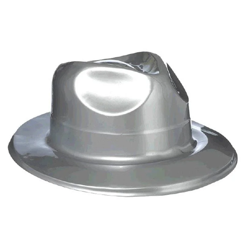 - Chinchilla cooling ice nest ceramic plate Silver plastic fedora hat for adults