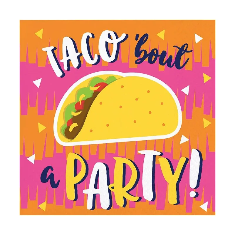 - Dog anti-slip mat Mexican Fiesta Taco Beverage Napkins, 16 per Package