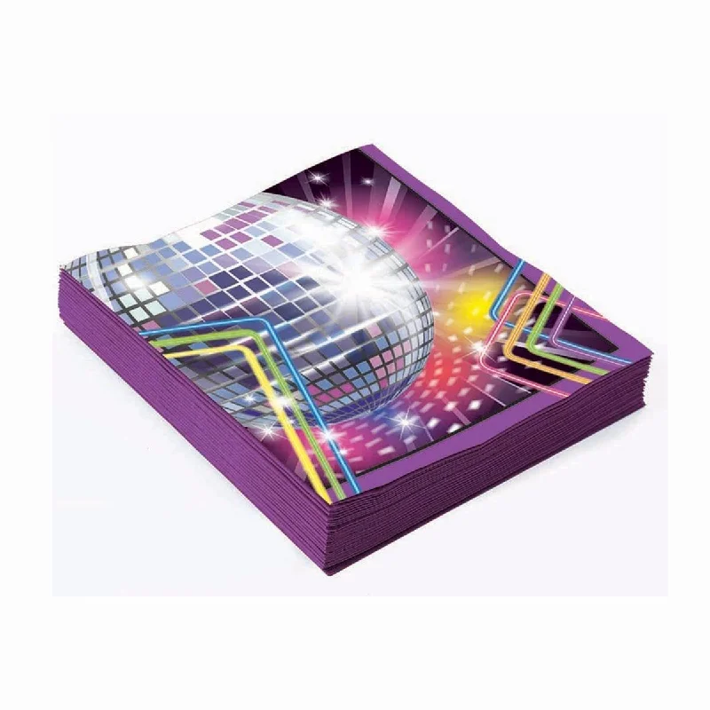 - Rabbit grass rack to prevent waste food box Disco Fever Beverage Napkins, 16 per Package - Rabbit grass rack to prevent waste food box Disco Fever Beverage Napkins, 16 per Package