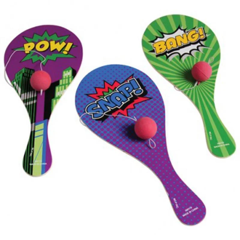 - Teething and chewing toys for puppies Superhero paddle ball - Assortment