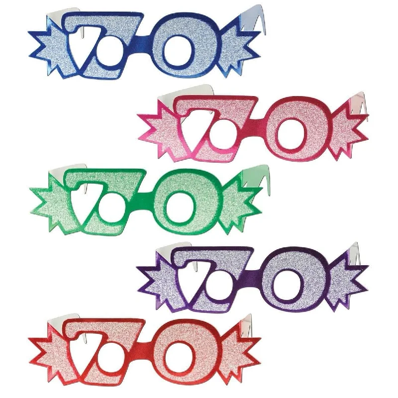  -Anti-slip claw protection raincoat FOR dogs Glittered Foil Glasses - 70th Birthday