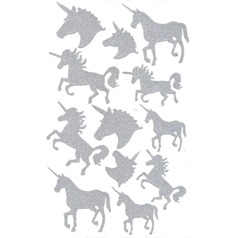 - Pet smart GPS locator Silver unicorn stickers, 12 per package