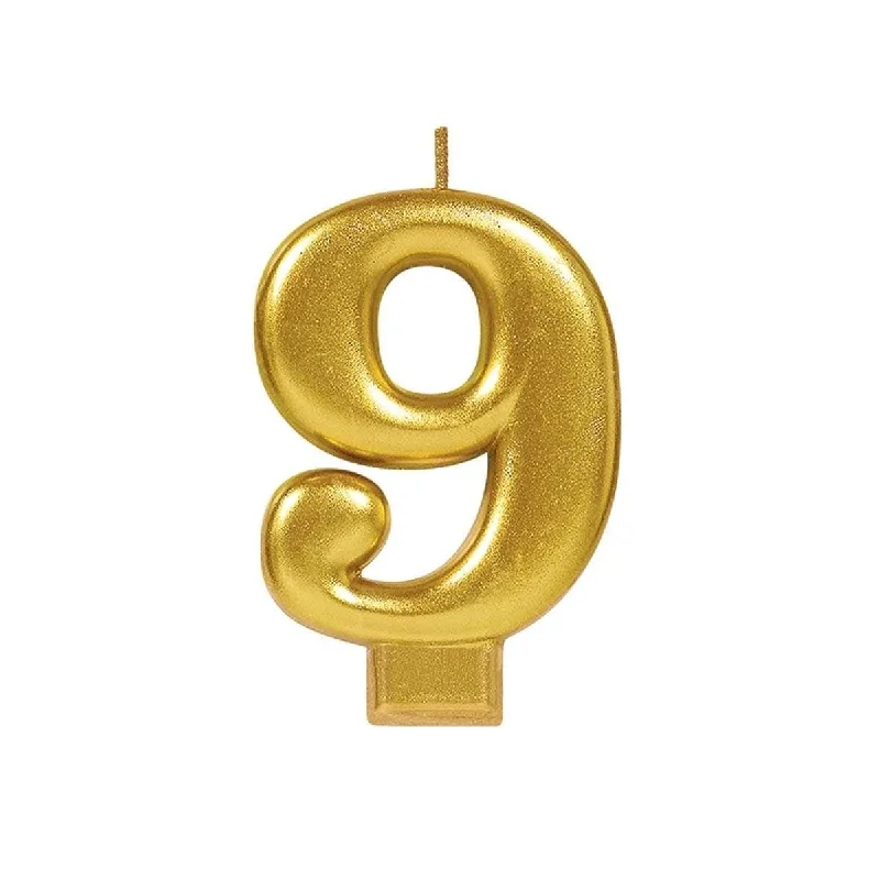 - Pet smart GPS locator Metallic Numeral Candle #9 - Gold