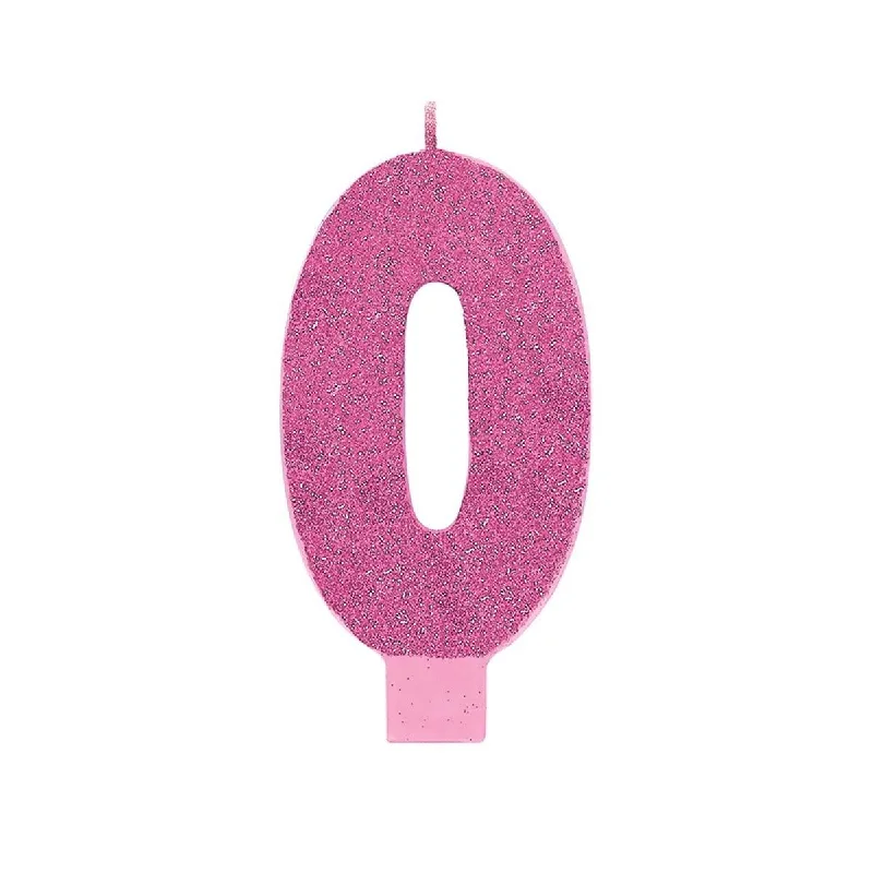 - Teething and chewing toys for puppies Large Num Glitter Candle #0 - Pink