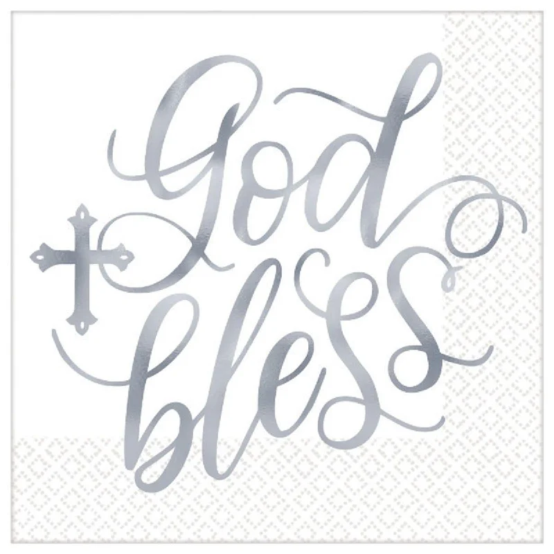 - Dog disposable foam shower gel God Bless Lunch Napkins 16/pkg