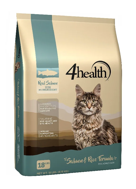 - Cat food for coat health 4health with Wholesome Grains Salmon & Rice Adult Dry Cat Food, 18 lb. - Cat food for coat health 4health with Wholesome Grains Salmon & Rice Adult Dry Cat Food, 18 lb.