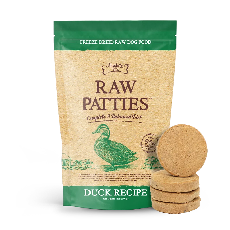 - Dog food for pregnancy and lactationAbsolute Bites Freeze Dried Raw Patties Dog Food - Duck Recipe (14oz) - Dog food for pregnancy and lactationAbsolute Bites Freeze Dried Raw Patties Dog Food - Duck Recipe (14oz)