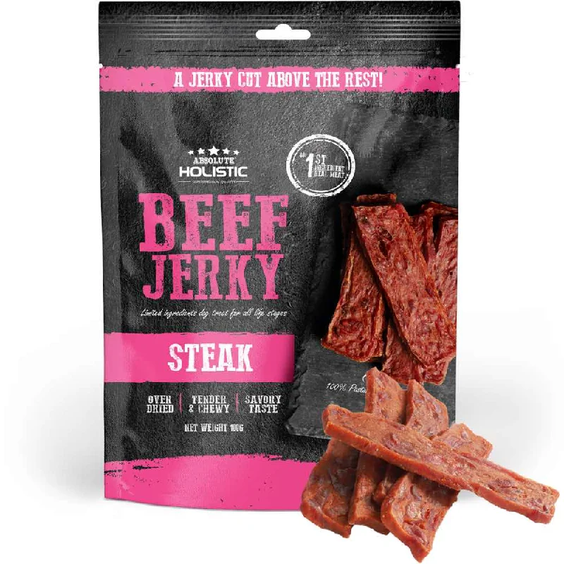 - Dog food discounts20% OFF: Absolute Holistic Beef Jerky Steak Dog Treats 100g