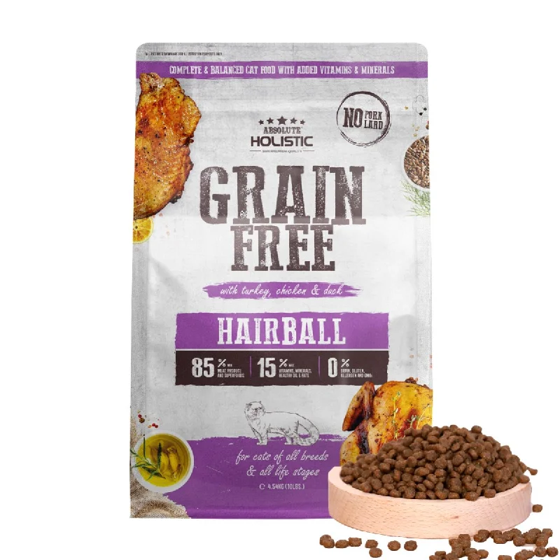 - Cat food discounts and promotions Absolute Holistic Grain Free Dry Cat Food - Hairball (10lbs) - Cat food discounts and promotions Absolute Holistic Grain Free Dry Cat Food - Hairball (10lbs)