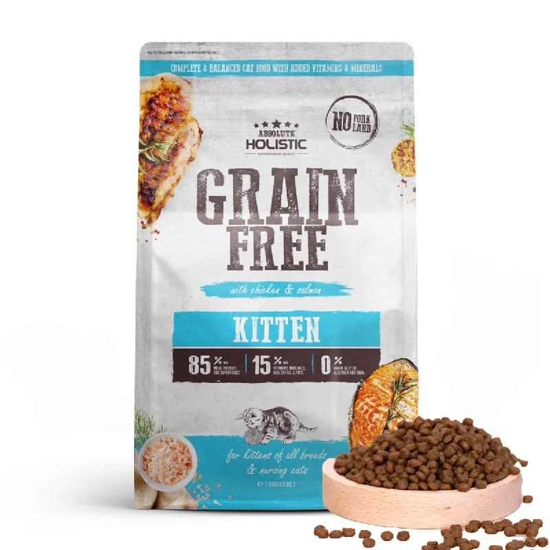    - Senior cat food  Absolute Holistic Grain Free Dry Cat Food -  Kitten (3lbs)