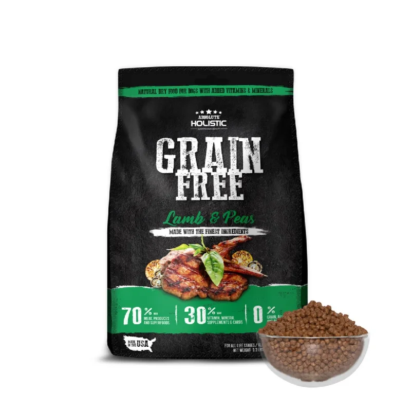 -Fish-containing dog foodAbsolute Holistic Grain Free Dry Dog Food - Lamb & Peas (3.3lbs) -Fish-containing dog foodAbsolute Holistic Grain Free Dry Dog Food - Lamb & Peas (3.3lbs)