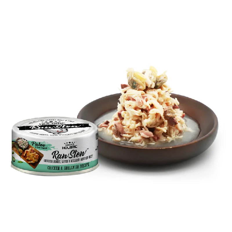 Dog FoodAbsolute Holistic Raw Stew Canned Food for Cats & Dogs - Chicken & Shell Fish (80g) Dog FoodAbsolute Holistic Raw Stew Canned Food for Cats & Dogs - Chicken & Shell Fish (80g)