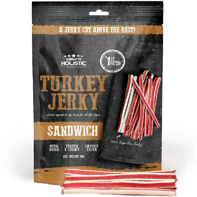 - Food for small dogs20% OFF: Absolute Holistic Turkey Jerky Sandwich Dog Treats 100g - Food for small dogs20% OFF: Absolute Holistic Turkey Jerky Sandwich Dog Treats 100g