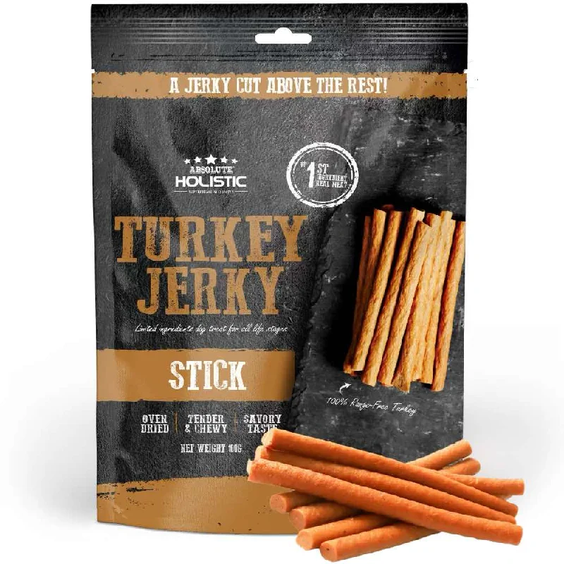 - High protein dog food20% OFF: Absolute Holistic Turkey Jerky Stick Dog Treats 100g - High protein dog food20% OFF: Absolute Holistic Turkey Jerky Stick Dog Treats 100g