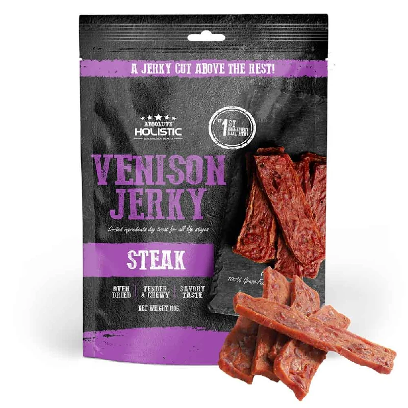 -Fish-containing dog food20% OFF: Absolute Holistic Venison Steak Grain Free Dog Treats 100g -Fish-containing dog food20% OFF: Absolute Holistic Venison Steak Grain Free Dog Treats 100g