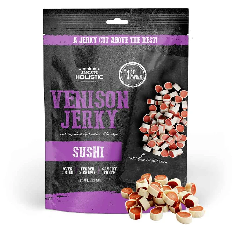 - Food for large dogs20% OFF: Absolute Holistic Venison & Whitefish Sushi Grain Free Dog Treats 100g - Food for large dogs20% OFF: Absolute Holistic Venison & Whitefish Sushi Grain Free Dog Treats 100g