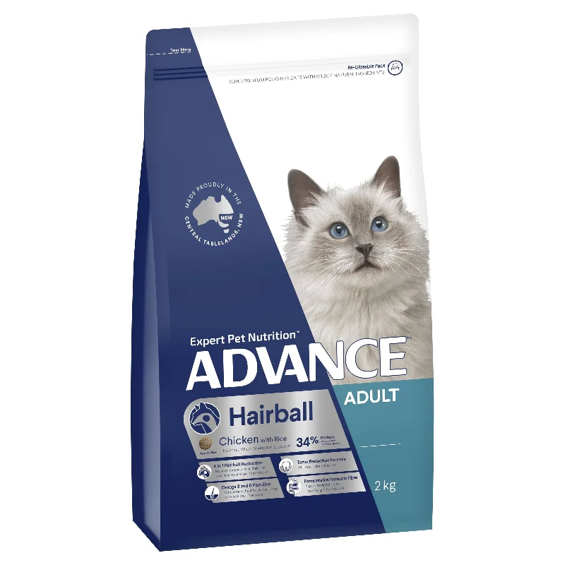 - Affordable cat food with good quality Advance Chicken and Rice Hairball Adult Cat Dry Food 2kg - Affordable cat food with good quality Advance Chicken and Rice Hairball Adult Cat Dry Food 2kg