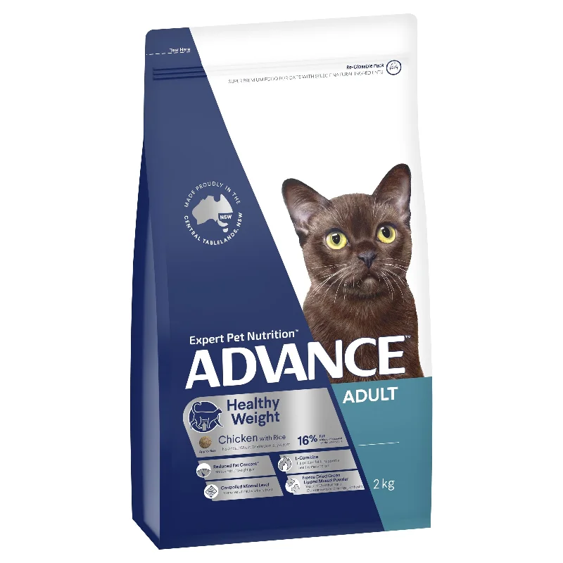    - Indoor cat food  Advance Chicken and Rice Healthy Weight Adult Cat Dry Food 2kg