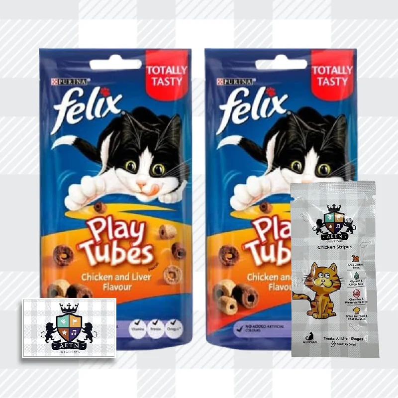 - Grain-free cat food recommendations AETN Creations Felix Play Tubes Cat Treat Bundle Pack 2x50g Pouches Chicken and Liver Flavour plus AETN Chicken Stripes Treat Tasty Delicious Snack - Grain-free cat food recommendations AETN Creations Felix Play Tubes Cat Treat Bundle Pack 2x50g Pouches Chicken and Liver Flavour plus AETN Chicken Stripes Treat Tasty Delicious Snack