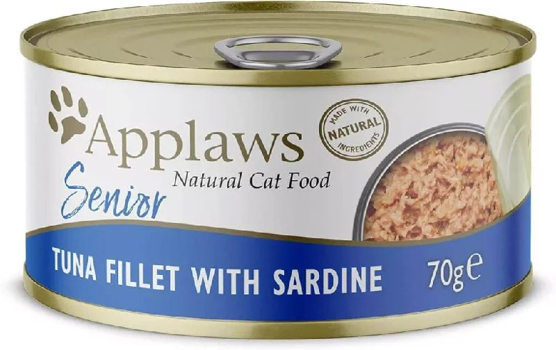    - Cat food for multi-cat households  Applaws Senior - Tuna and Sardine 70g