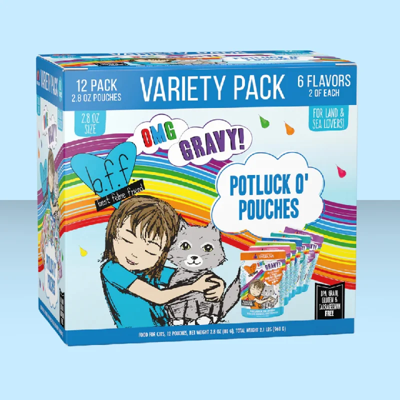    - Outdoor cat food  Weruva BFF OMG Potluck O Pouches Variety Pack