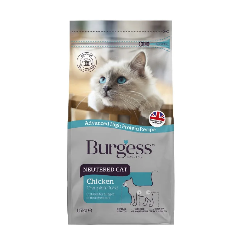    - Chicken flavor cat food  20% OFF: Burgess Neutered Cat Chicken Dry Cat Food 1.5kg