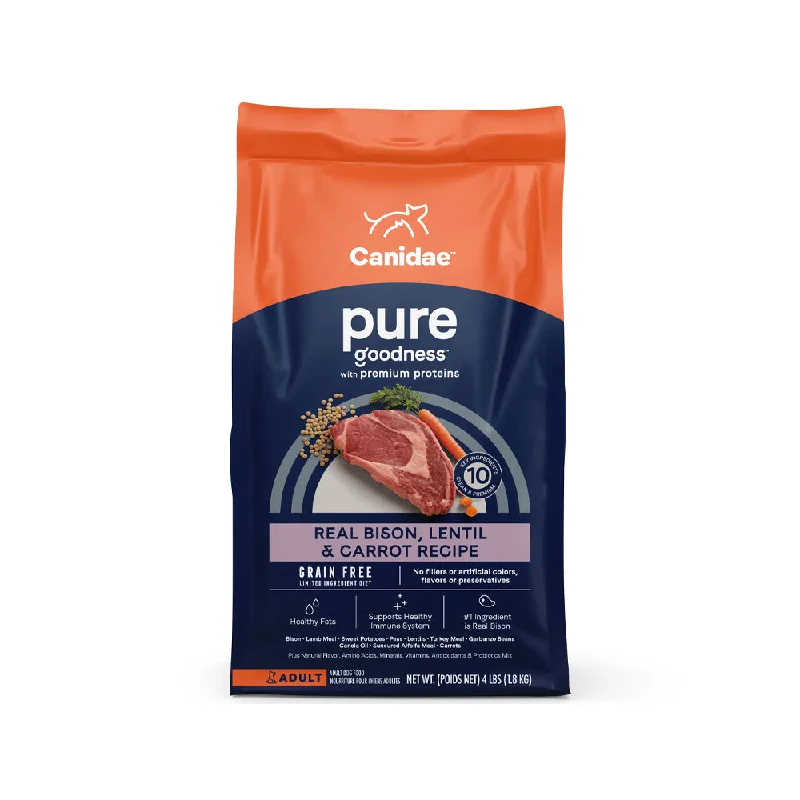 - Special food for puppiesPURE Grain Free Dog Dry Food - Bison, Lentil & Carrot