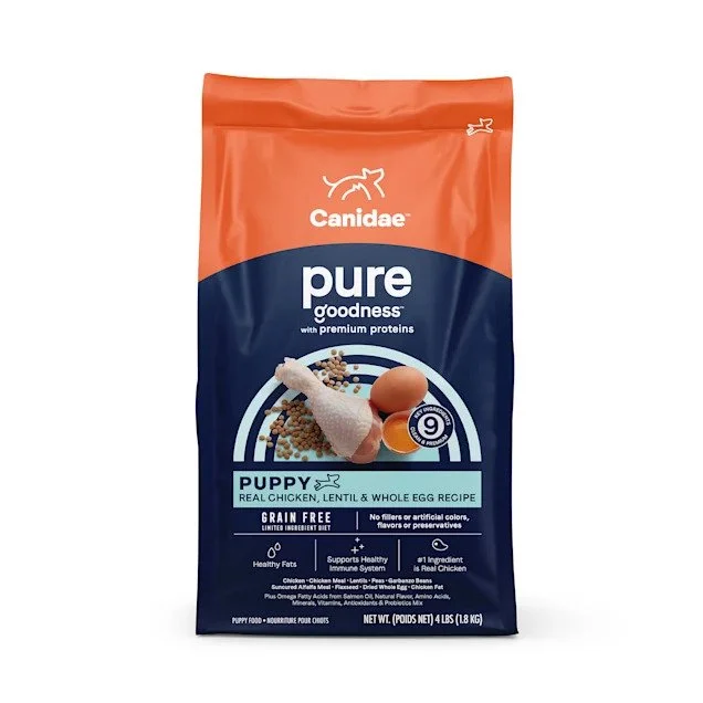 Dog FoodPURE Grain Free Dog Dry Food for Puppies - Chicken, Lentil & Whole Egg