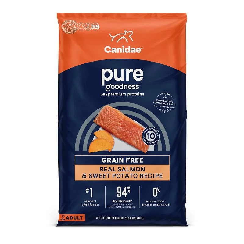 - Hypoallergenic dog foodPURE Grain Free Dog Dry Food - Salmon & Sweet Potato