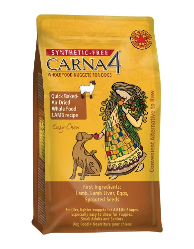 - High protein dog foodCarna4 Quick-Baked Air Dried Lamb Dog Dry Food 2.2lb
