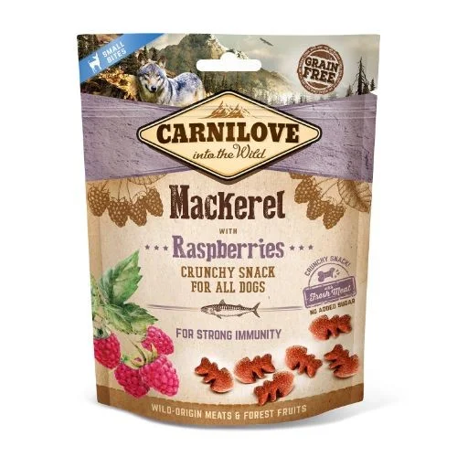 - Food for large dogsCarnilove Mackerel with Raspberries Dog Treat 200g